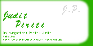 judit piriti business card